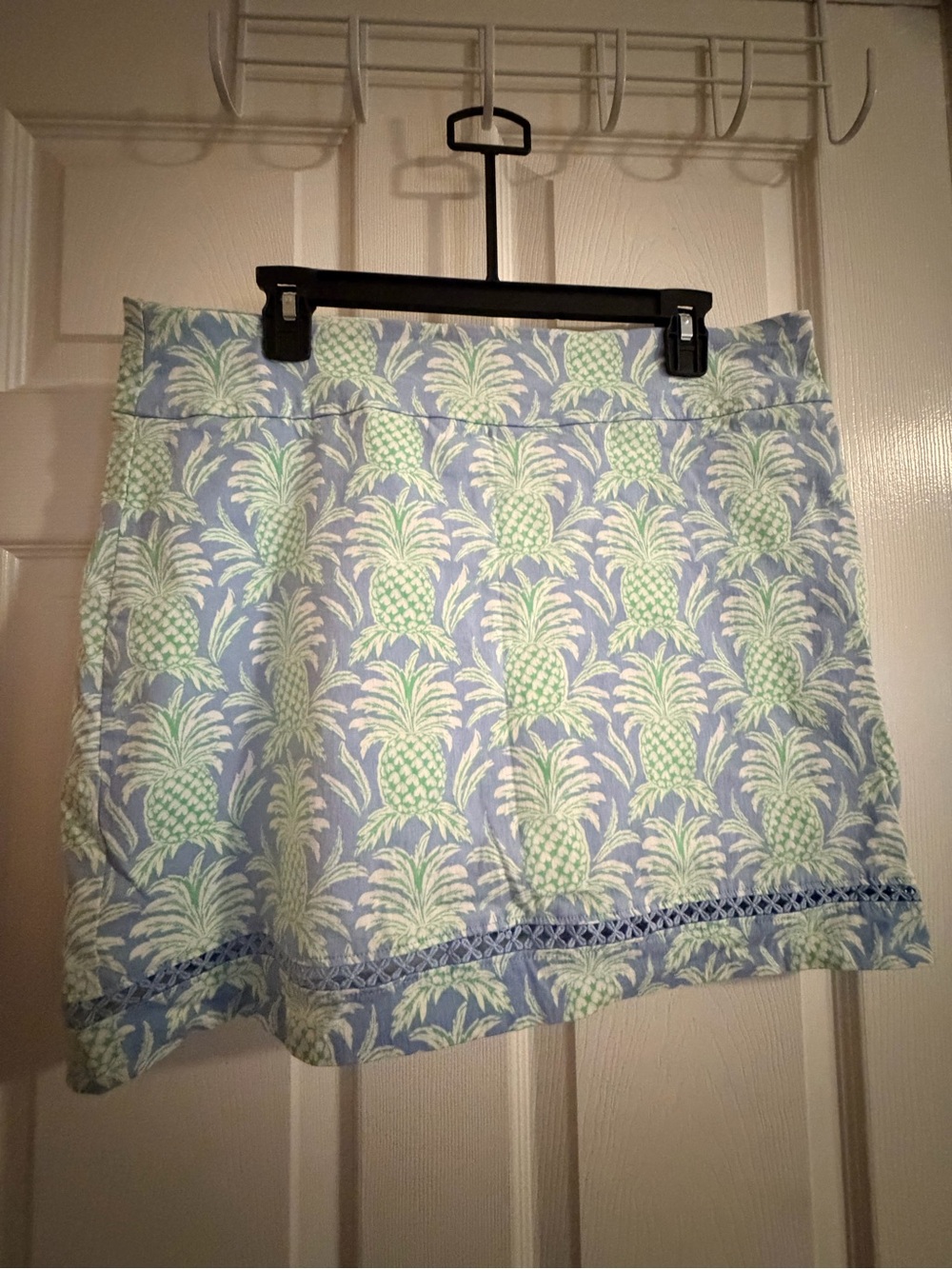 crown & ivy Blue Shorts with Mint Pineapple Print